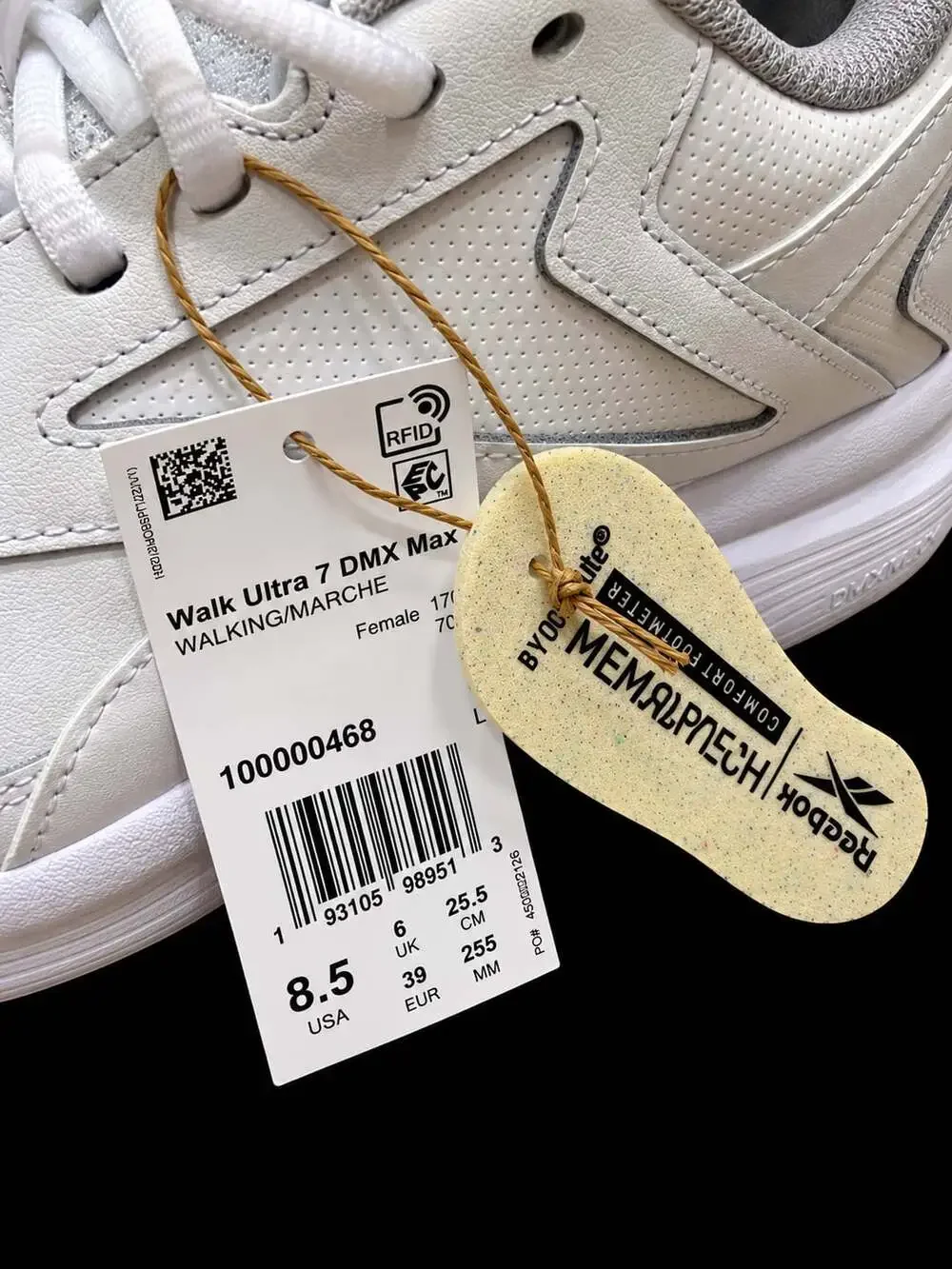 Reebok Walk Ultra 7 DMX Max Size 8.5 White Walking Shoes